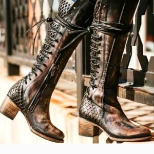 Freebird by Steven Women Carver Green Boots Size 12